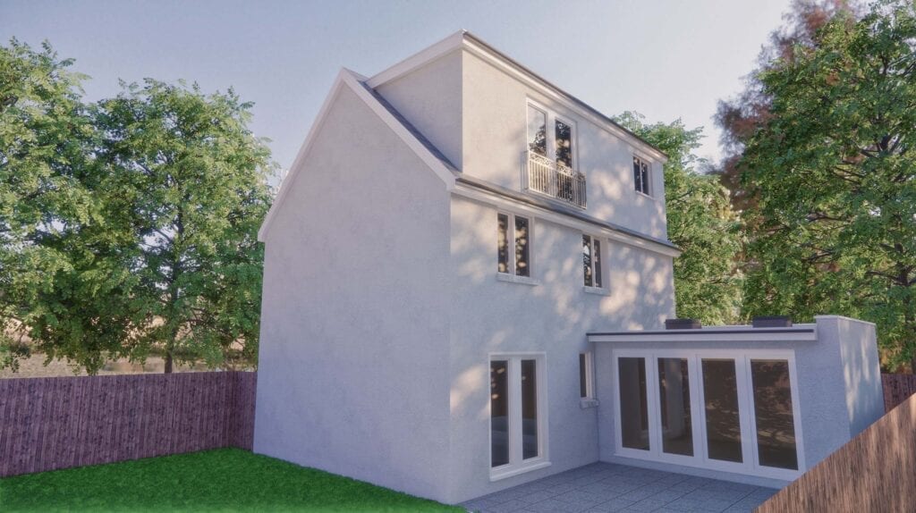 this loft conversion architect chose render to match existing house